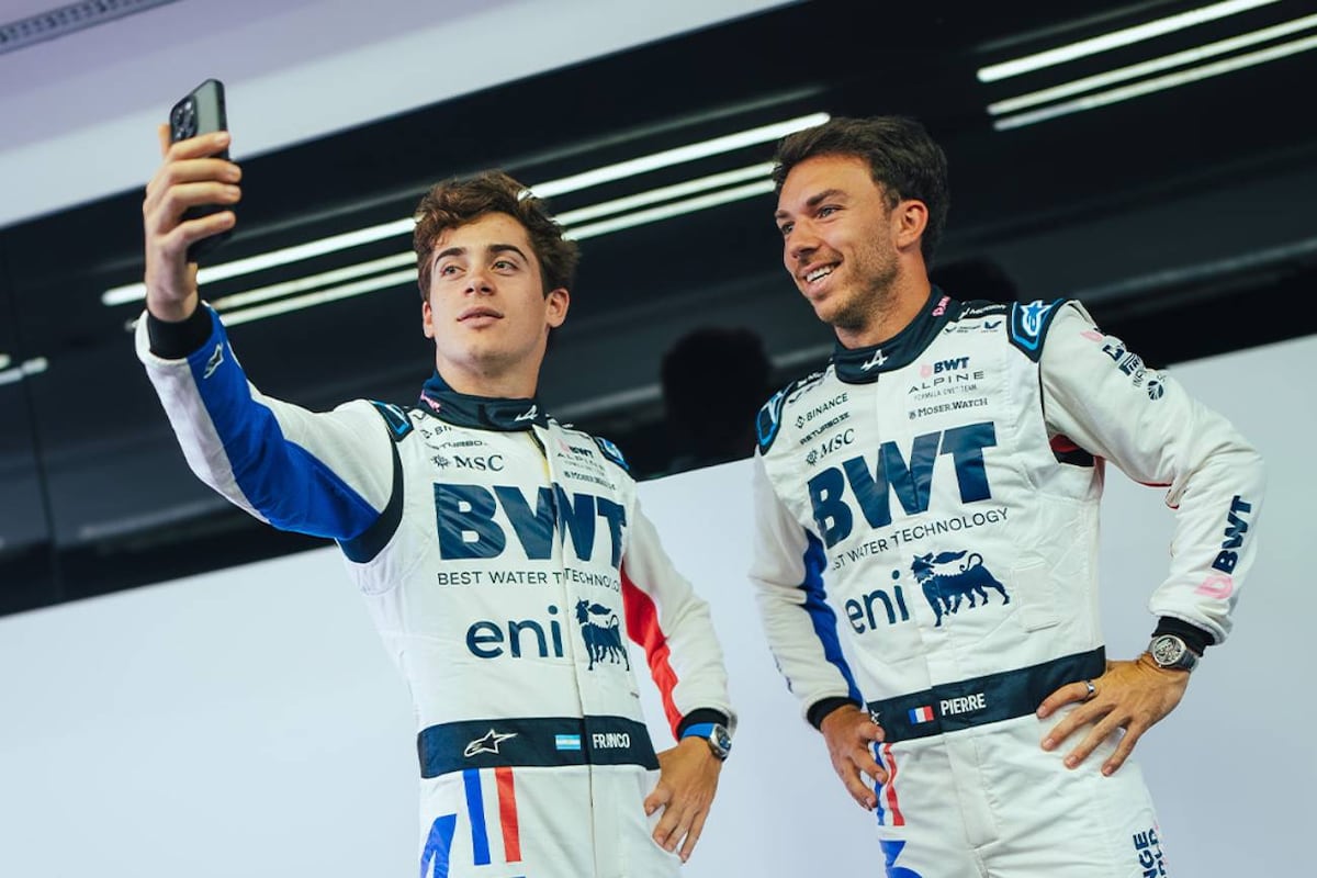 Franco Colapinto y Pierre Gasly. (Prensa Alpine)