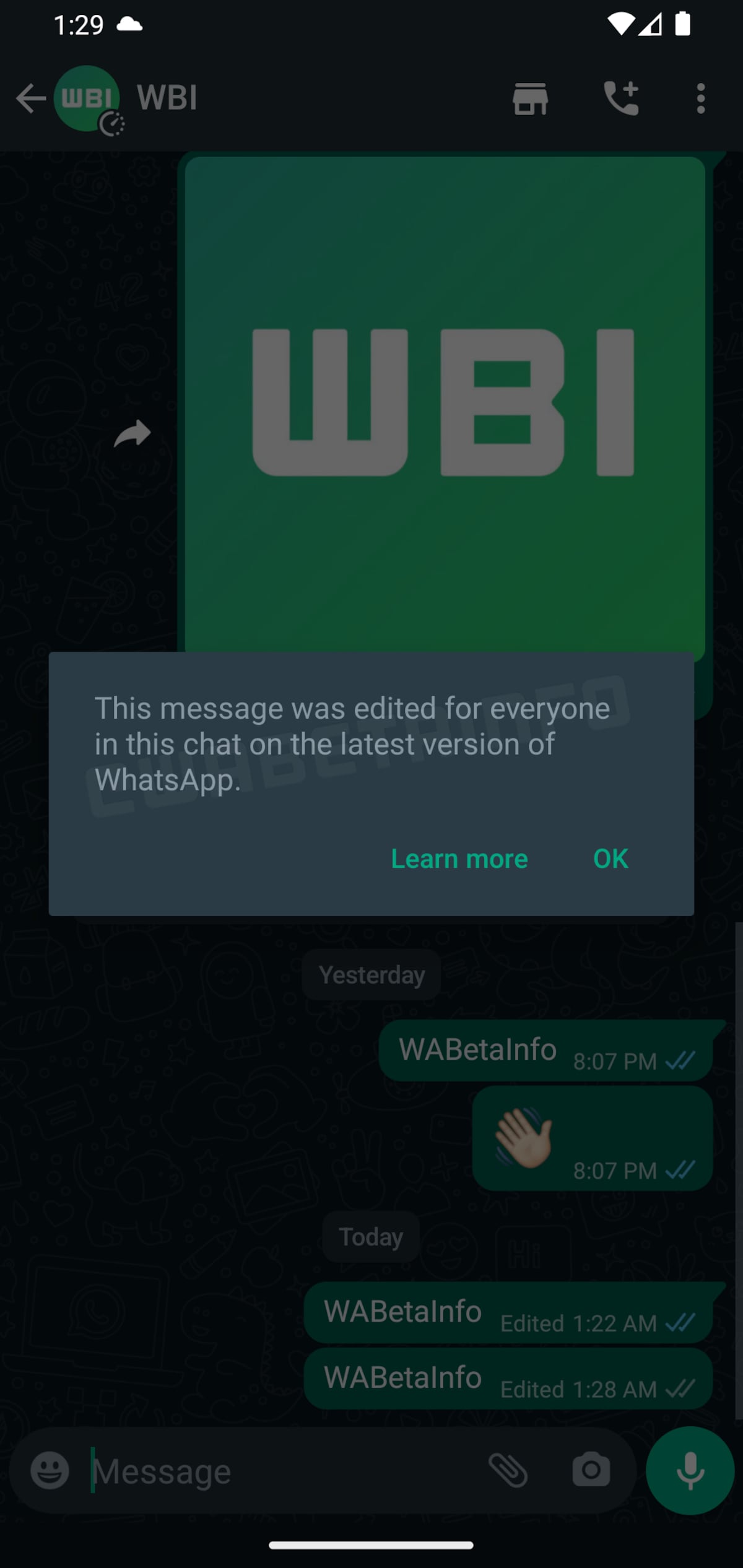 Imagen de WABetainfo.