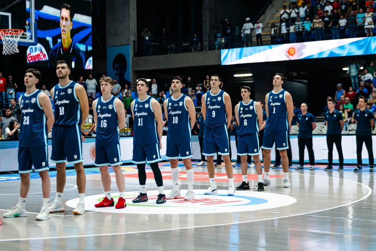 La selección argentina en la AmeriCup. (Fiba).