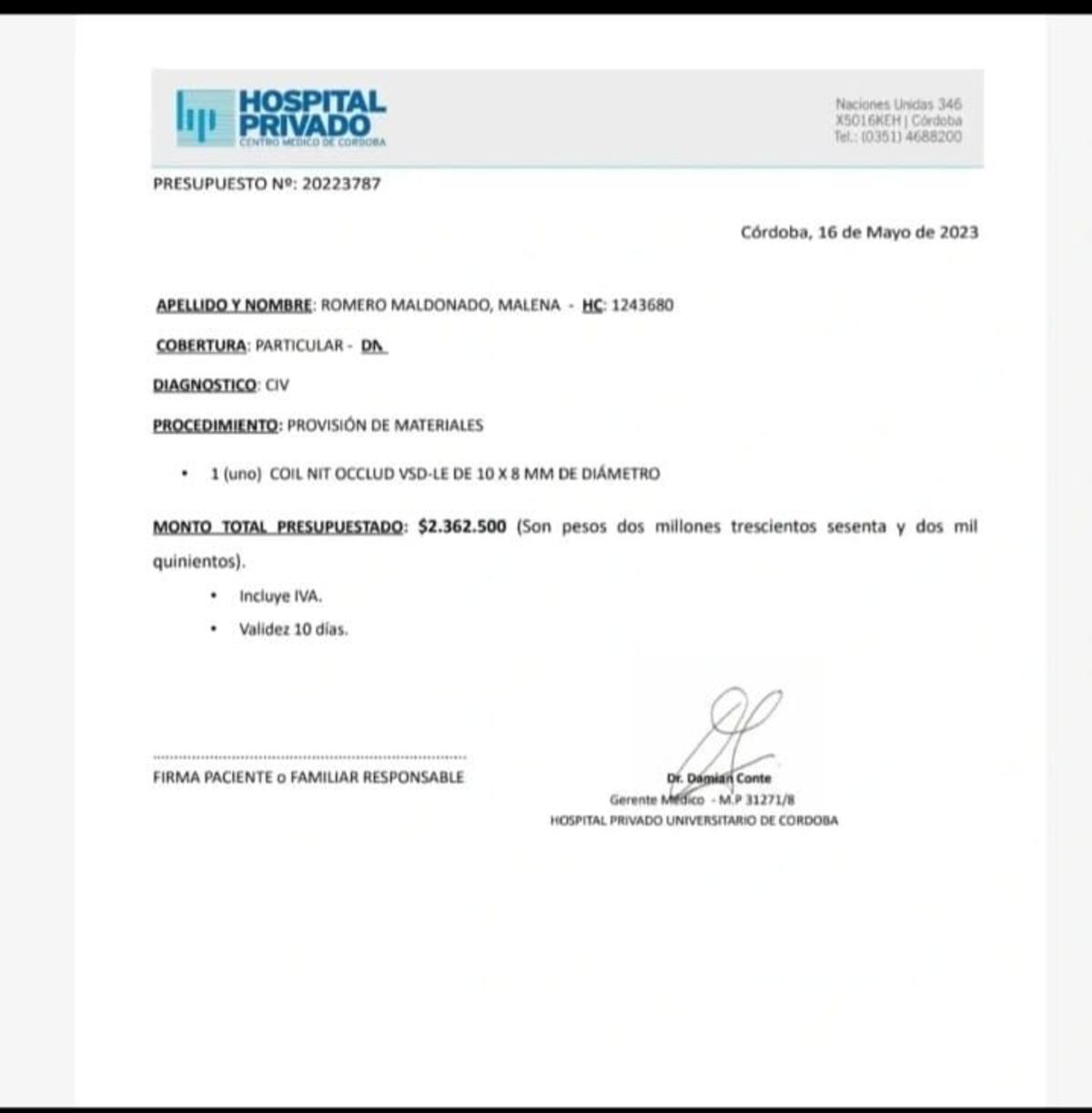 Male tiene 2 años y necesita una operación con urgencia.