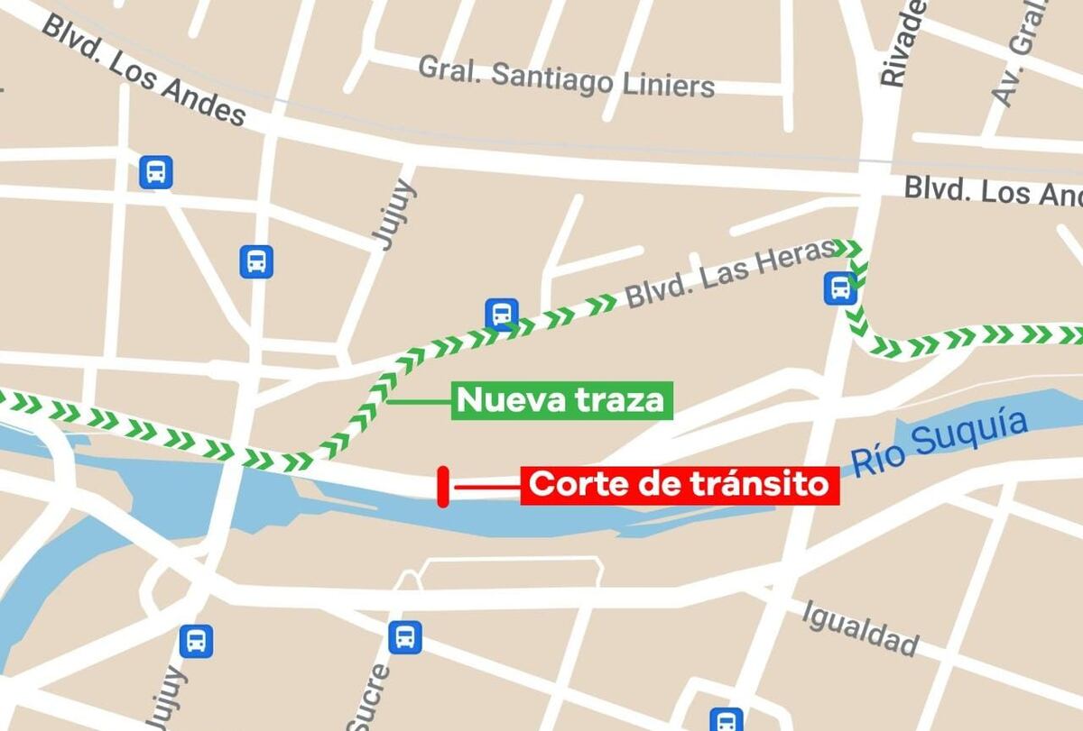 Nueva traza en Las Heras. (Municipalidad).