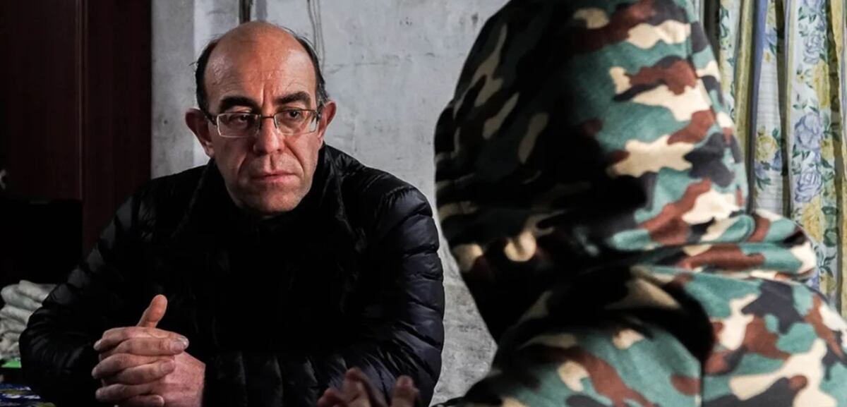 Río Cuarto. La denunciante con el periodista de diario Puntal (Gentileza).
