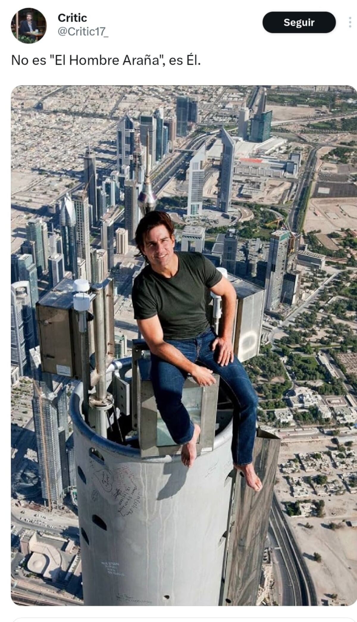 Los memes por el influencer polaco que trepó los 25 pisos del edificio de Globant. (Captura)