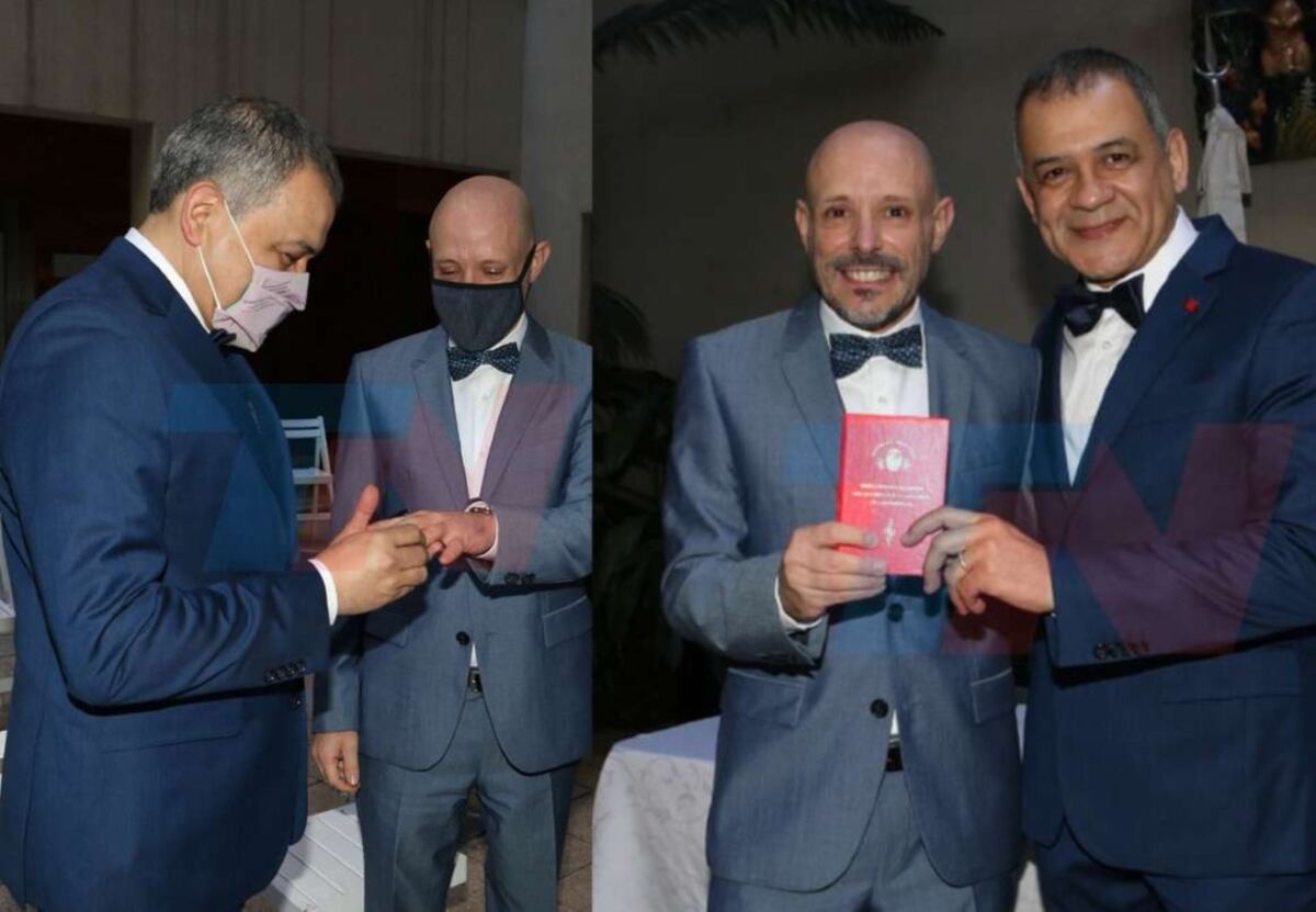 Se casó Javier Fabracci, en una ceremonia con protocolos (Fotos: TN).