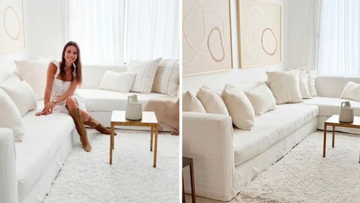 Los bancos auxiliares, la tendencia de living que eligió Pampita para renovar el espacio.