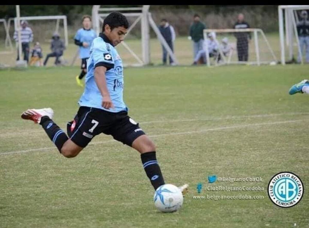 Nahuel Verón en su etapa en las inferiores de Belgrano, donde estuvo cuatro años. (Prensa Belgrano).