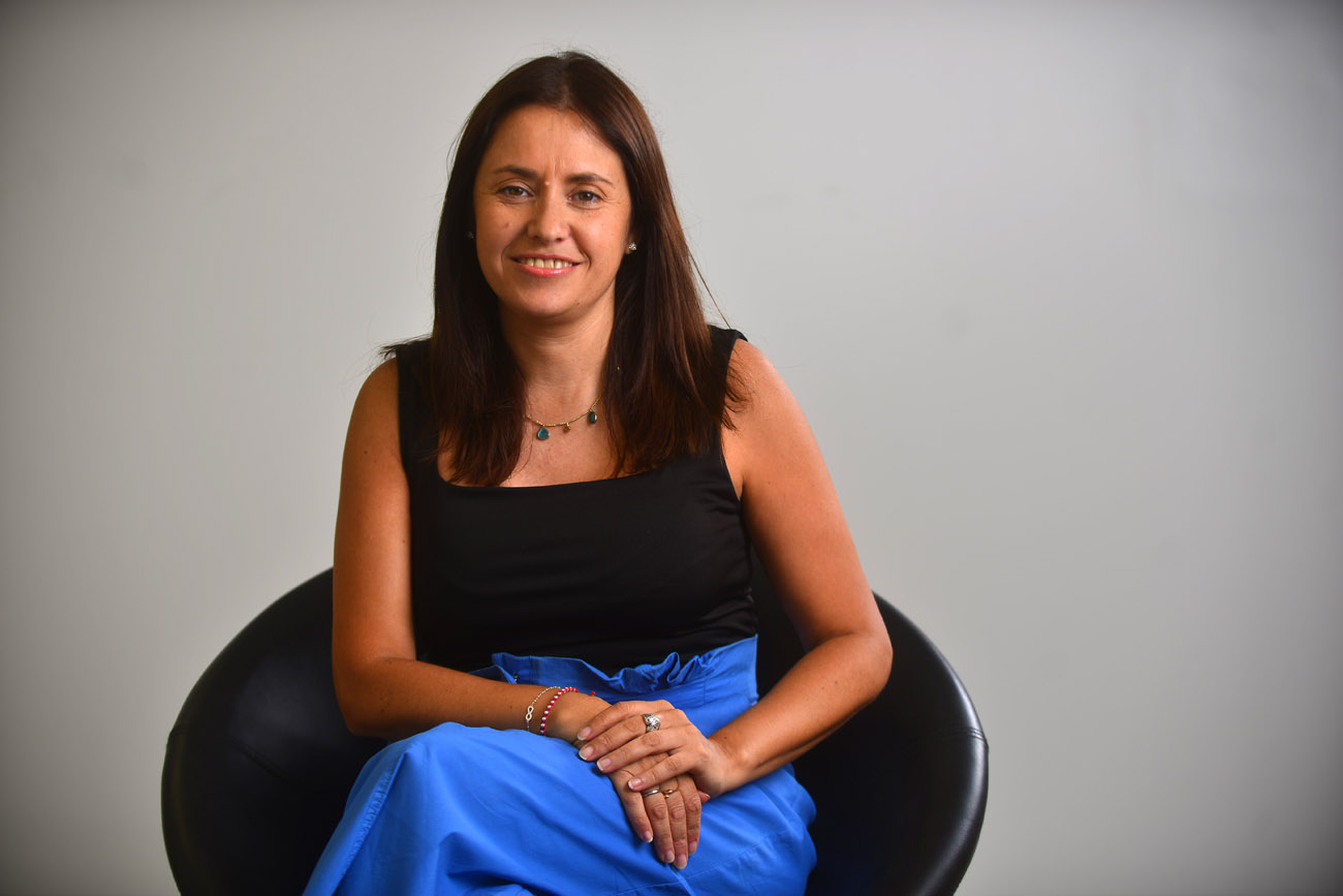Carolina Basualdo en el programa Voz y Voto.  (Nicolás Bravo / La Voz)