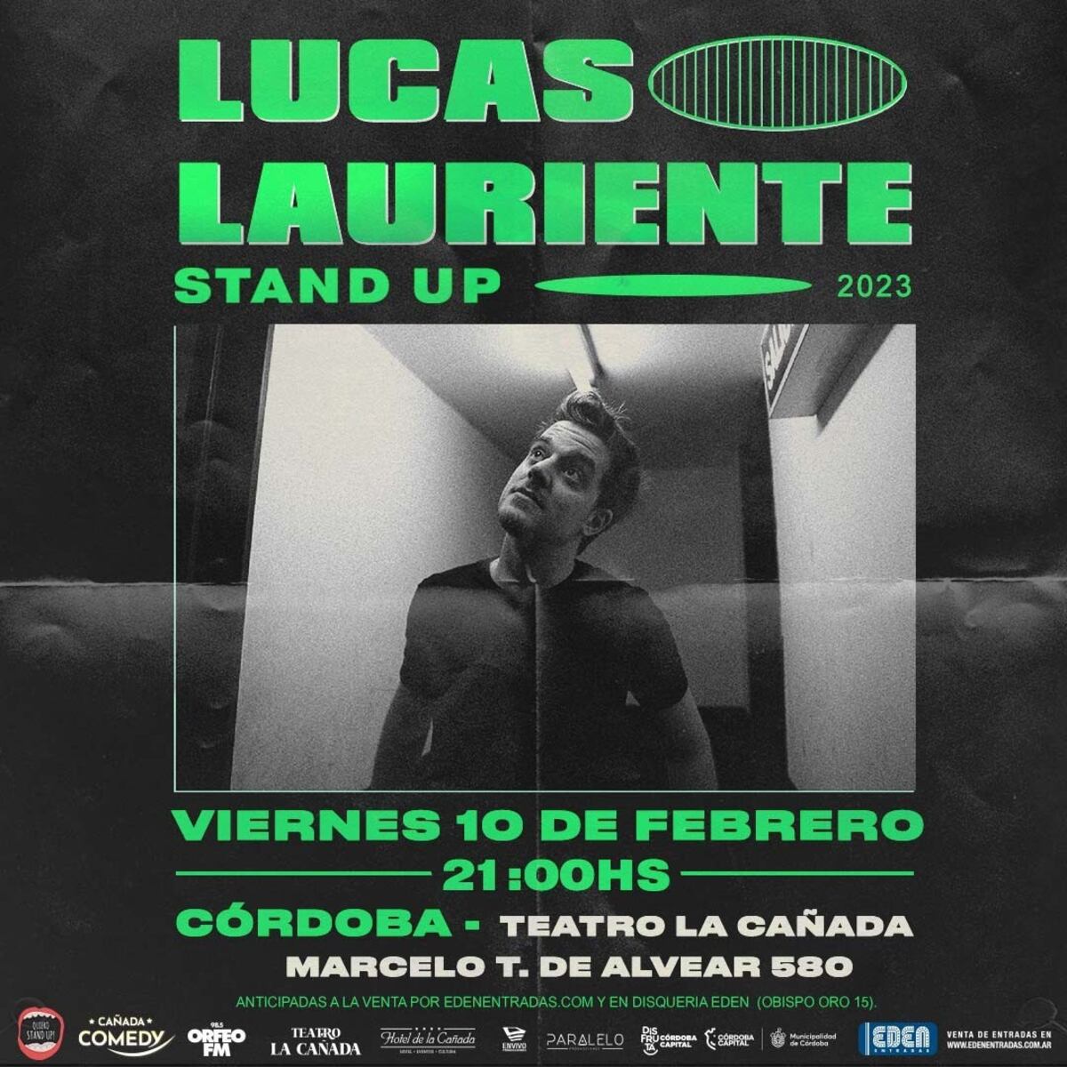 "Cañada Comedy": Lucas Lauriente en Córdoba (Foto: Prensa)