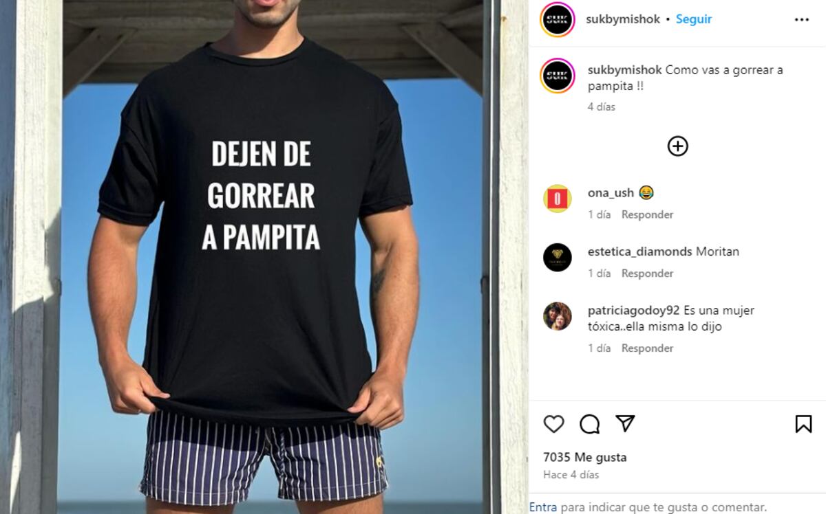 El hermano de García Moritán reaccionó con un 'Me gusta' a esta publicación.