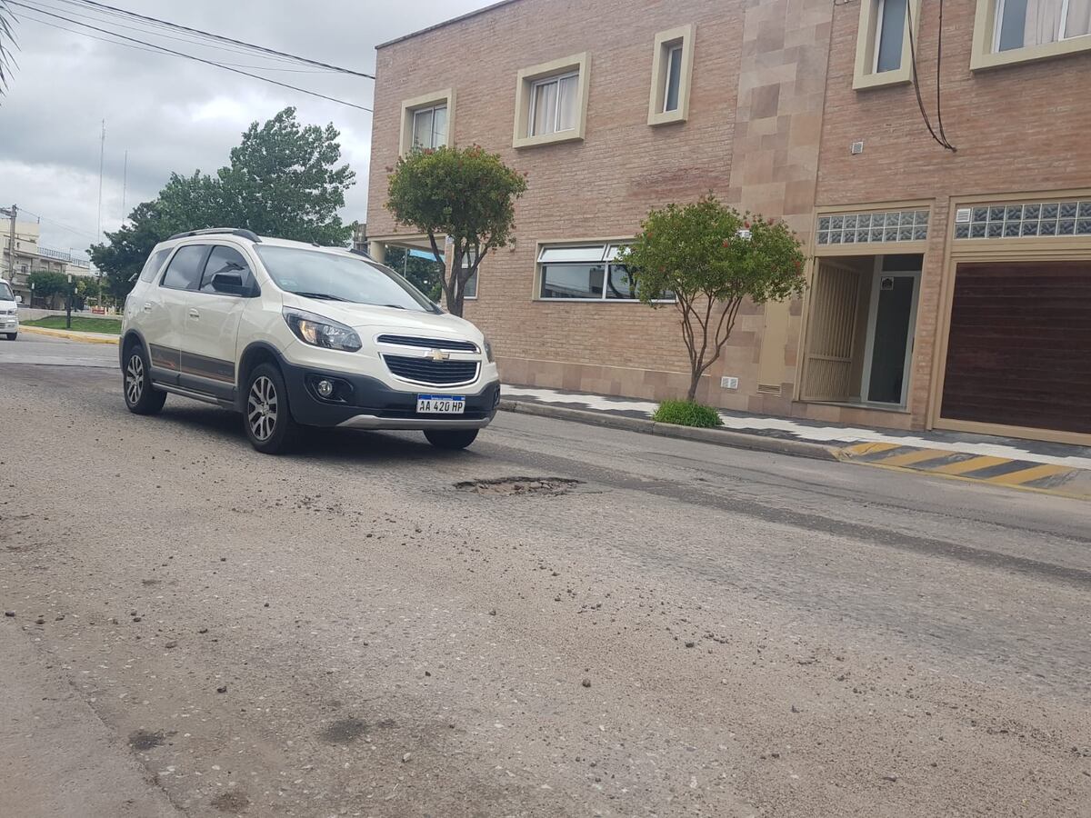Calles deterioradas en Río Tercero. (La Voz)