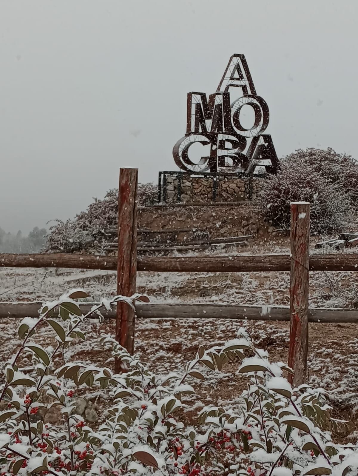Córdoba. Así nevó en Villa Berna. (La Voz)