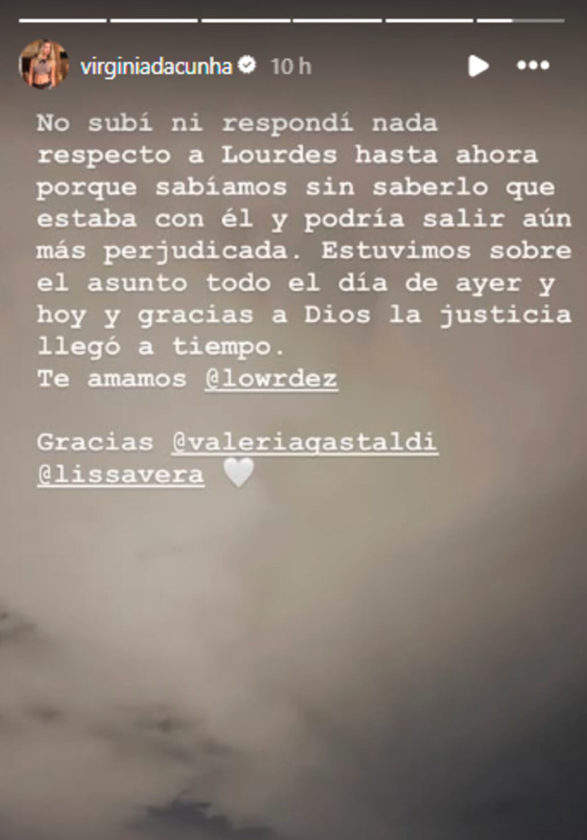 Virginia. Foto: captura pantalla Instagram.