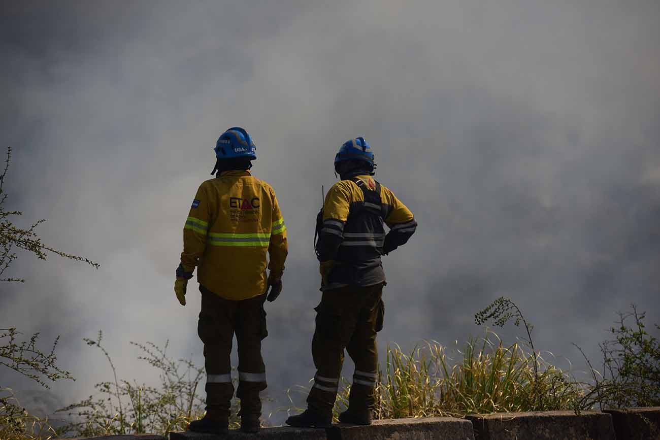 Incendio en la Quebrada del Condorito. El mayor en lo que va de este año en Córdoba (José Hernández / La Voz)