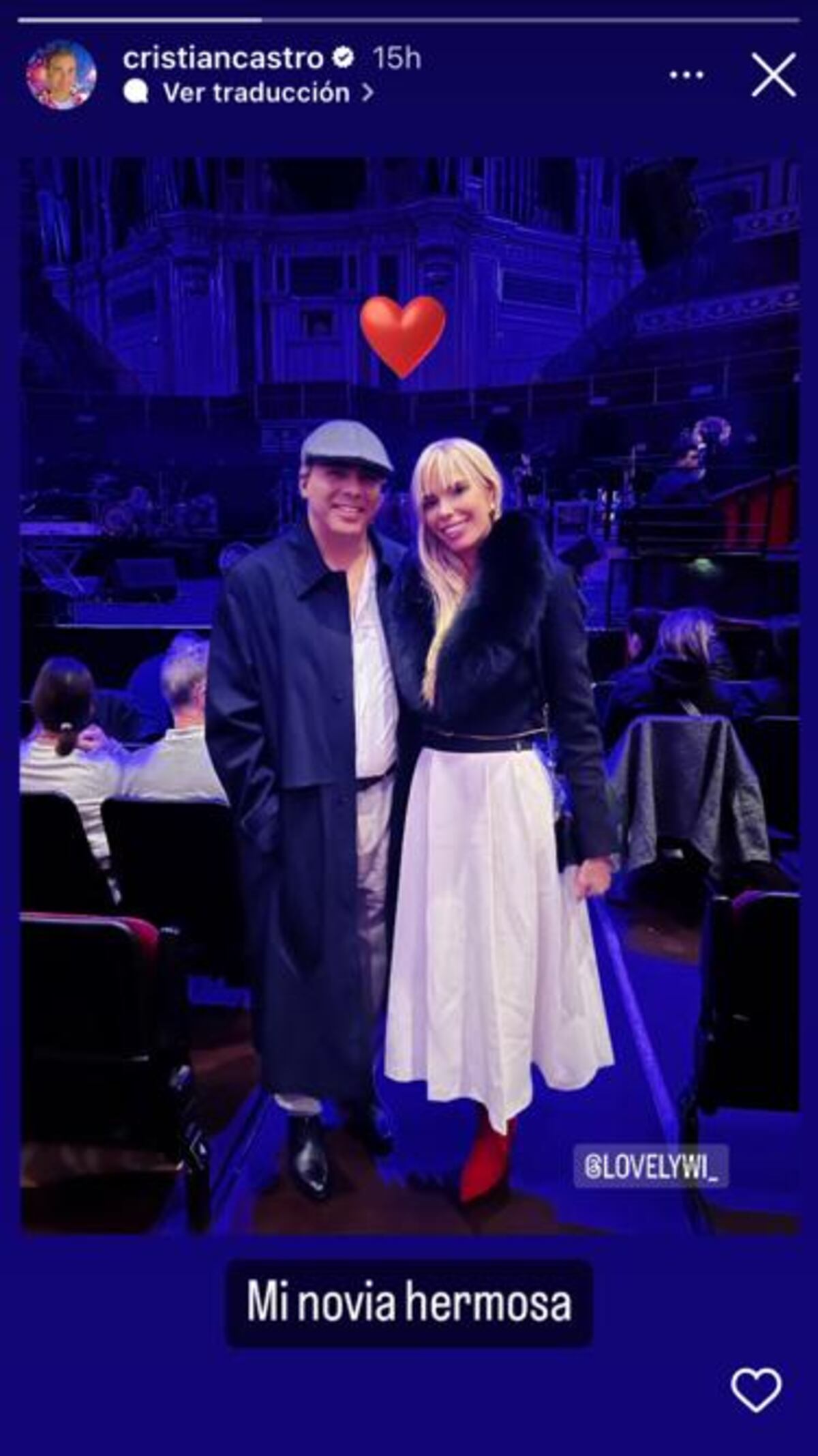 Cristian Castro y su nueva novia argentina, Ingrid Wagner.