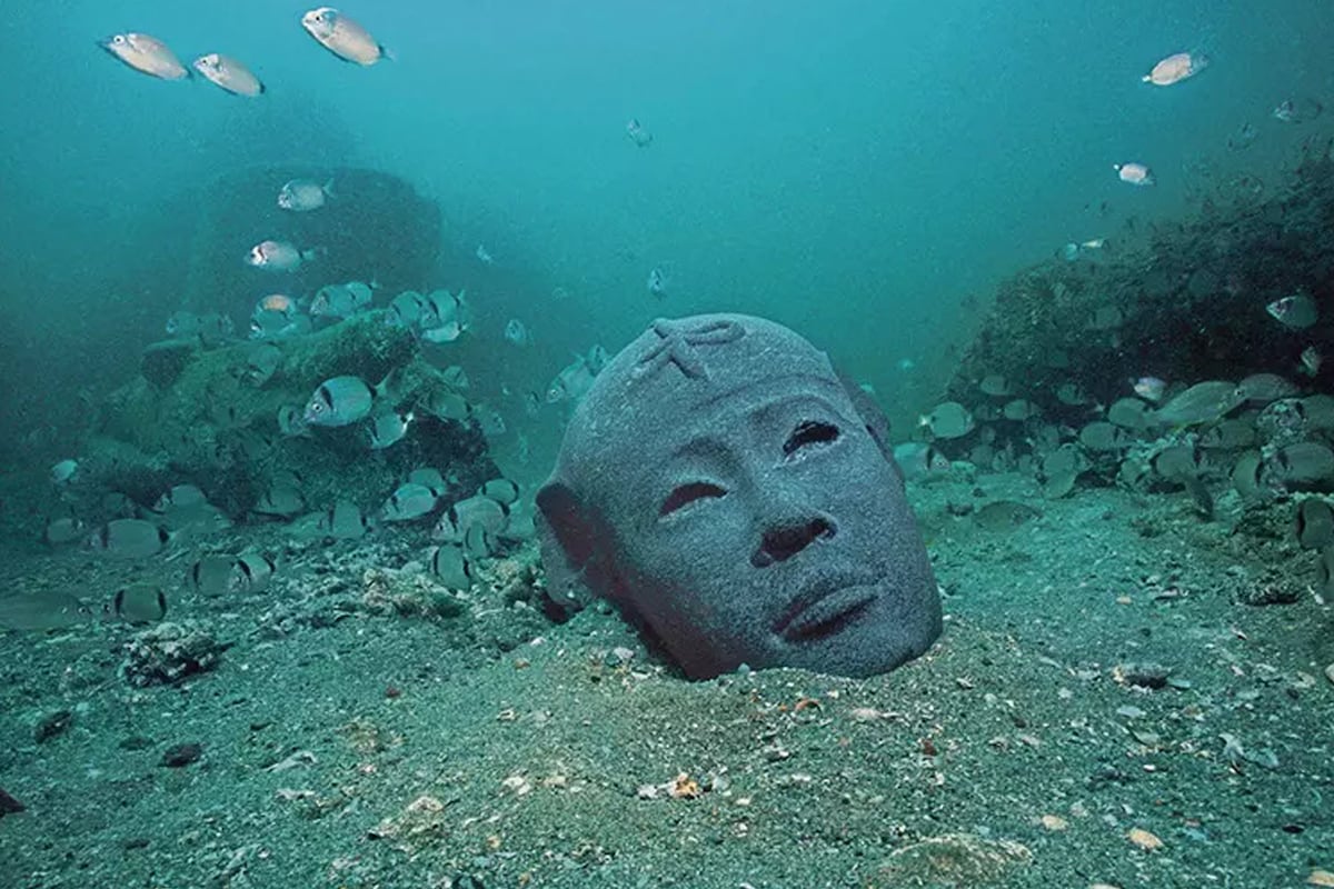 Entre los restos encontrados en Heracleion destacan unas colosales estatuas, que se cree decoraban los templos de la urbe. Christoph Gerigk.