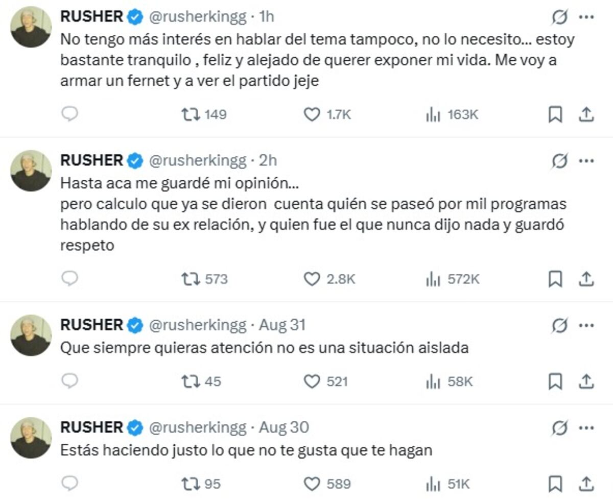 Rusherking sobre Ángela Torres.