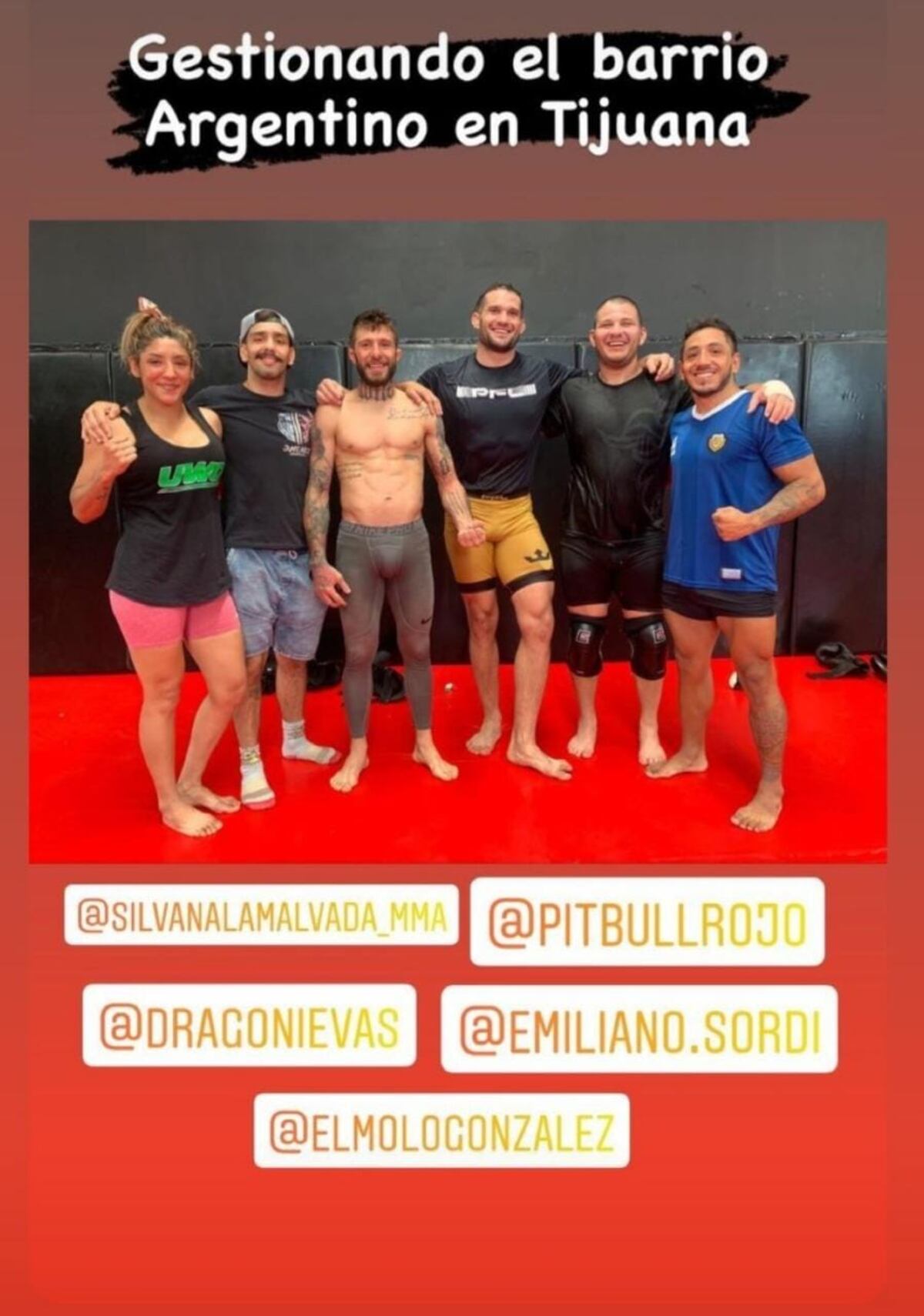 El "Dragón" Nievas en la previa de su combate. (Instagram)