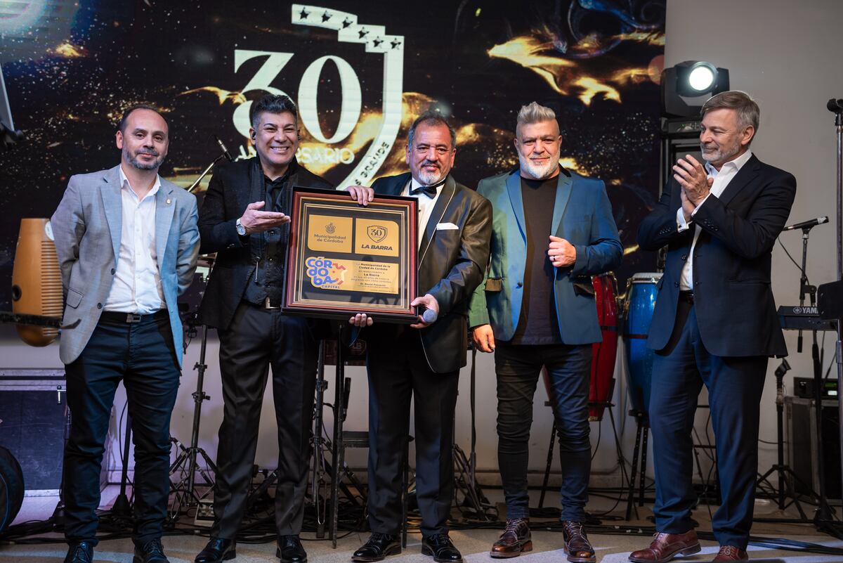 La Barra festejó sus 30 años en el cuarteto con una cena benéfica para la fundación Soles. (Gentileza Rodrigo Guillemot / Concejo Deliberante de Córdoba)
