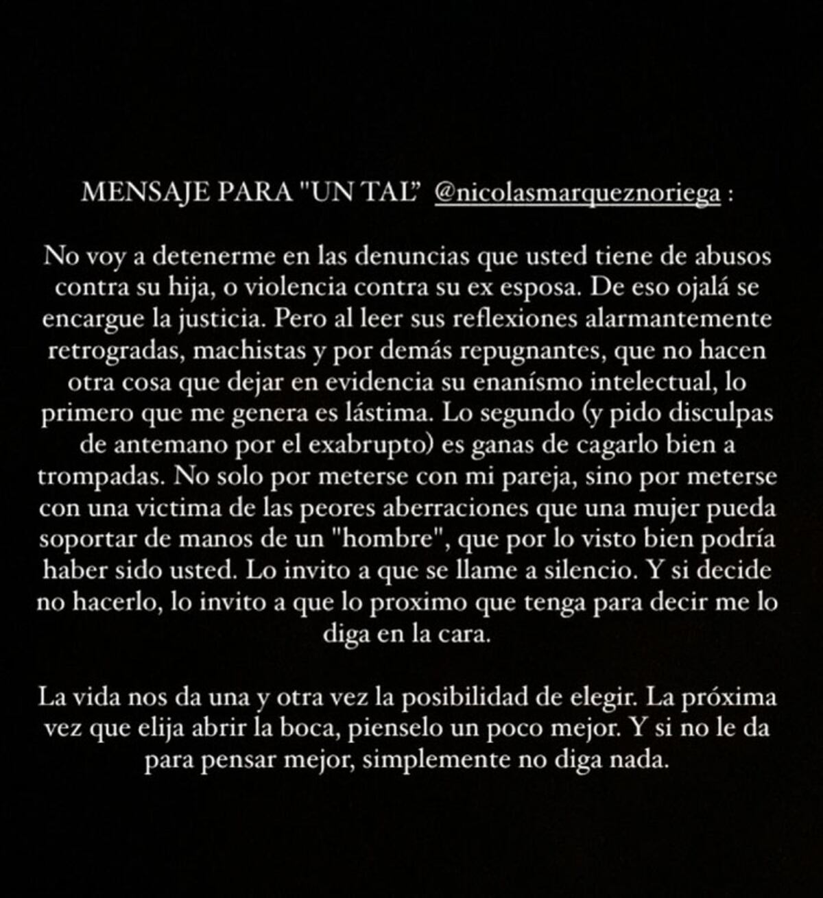 Emanuel Ortega en Instagram. Foto: captura pantalla.