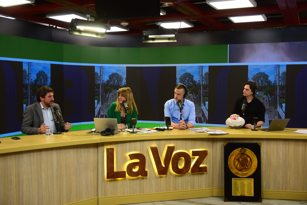 Ezequiel Mallía, presidente del Jockey Club Córdoba, en el streaming de La Voz en Vivo. (Nicolás Bravo / La Voz)