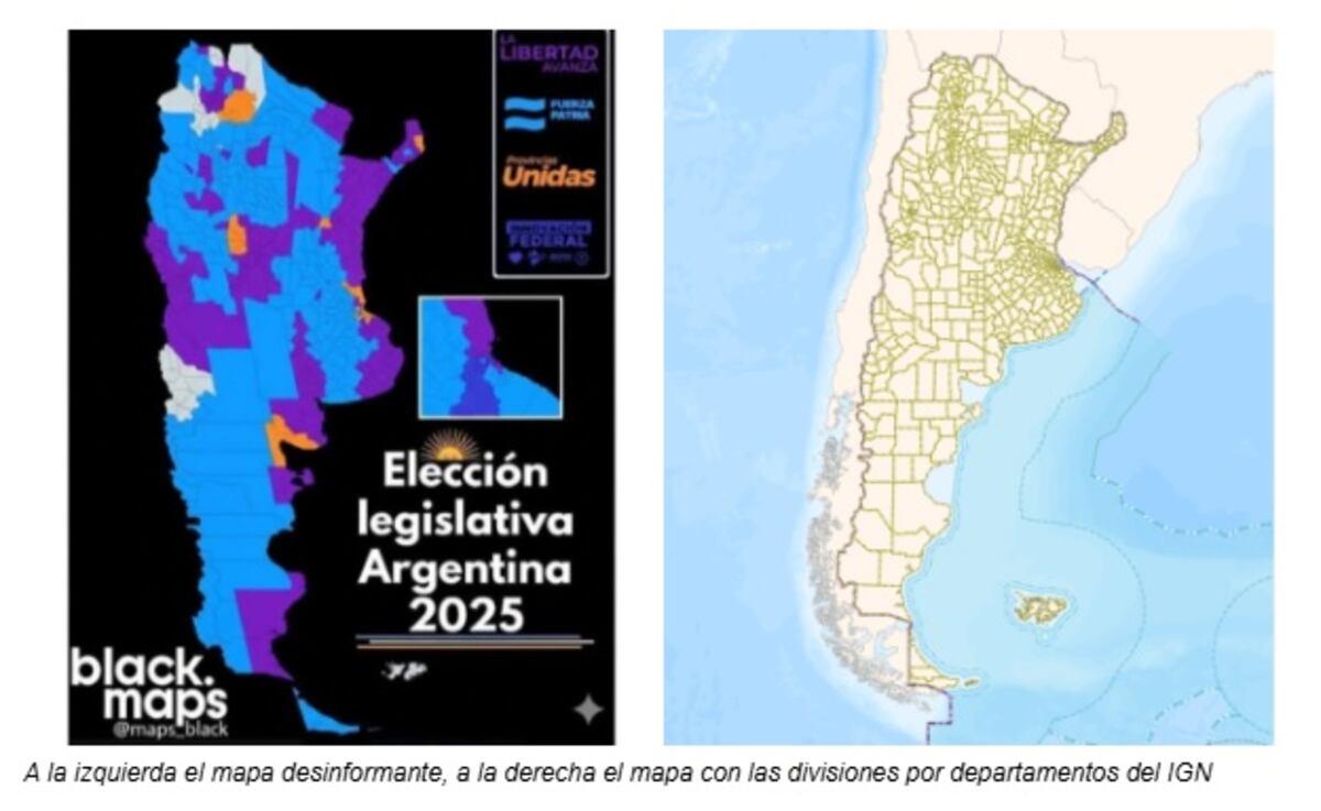 Mapa falso. Nuevo chequeo de Reverso post elecciones legislativas.