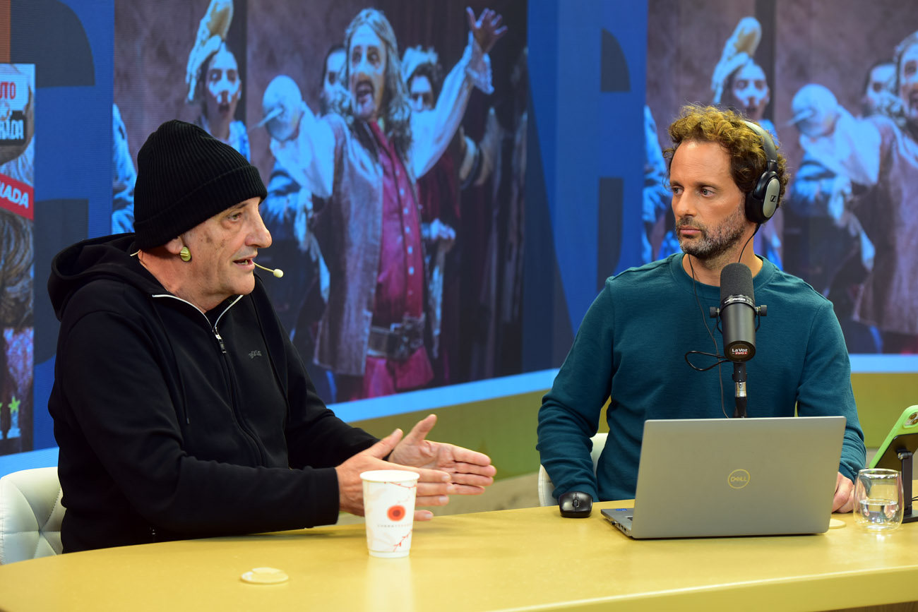 El actor Gabriel "El Puma" Goity en la mañana del Streaming de La Voz en Vivo.  (Nicolás Bravo / La Voz)