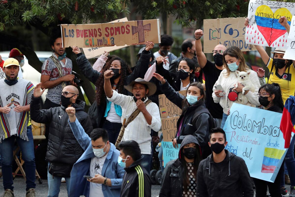 Otra jornada de protestas en Colombia. (AP)