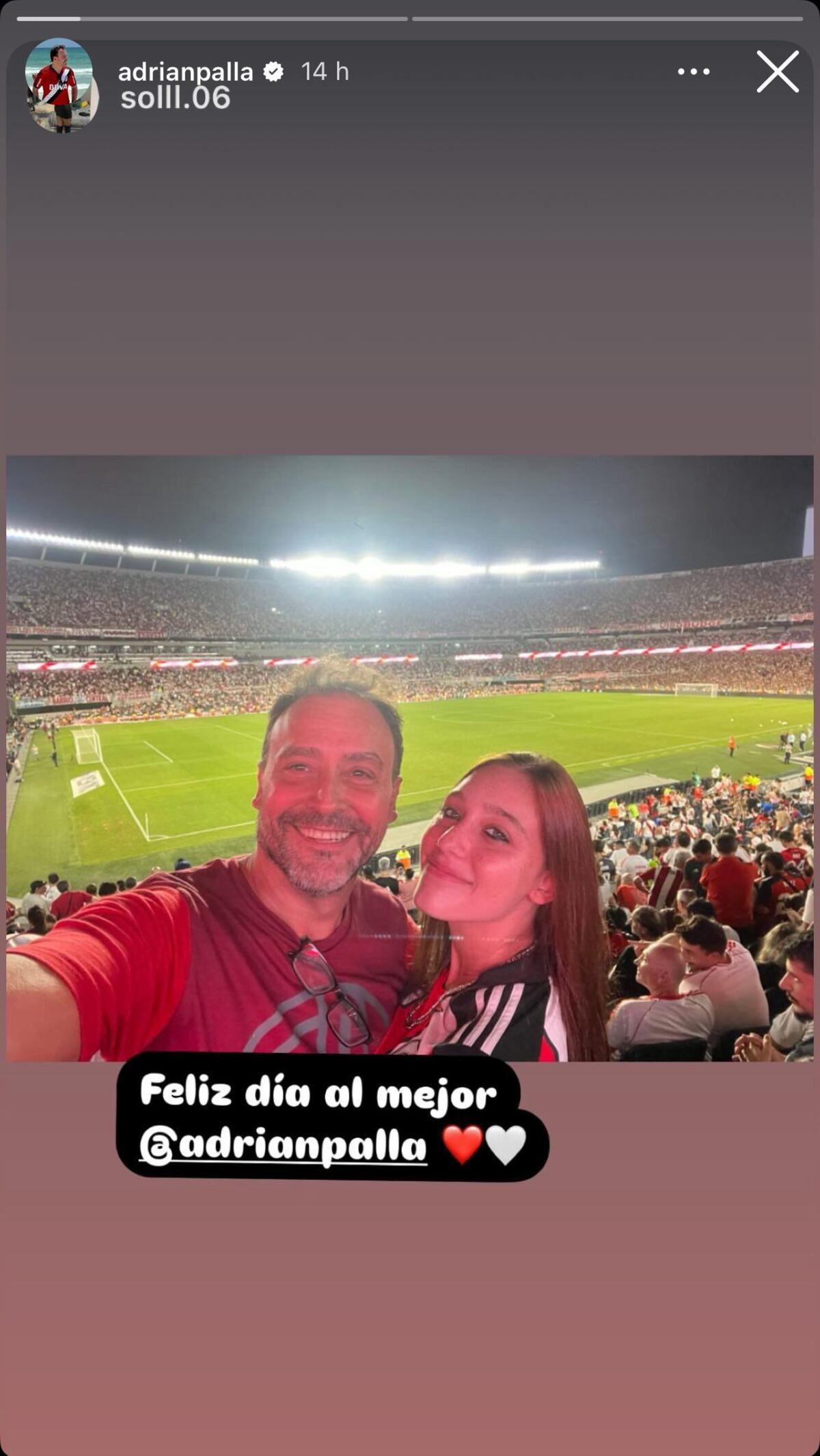Las publicaciones de Adrián Pallares en Instagram por el Día del Padre (Captura de pantalla)