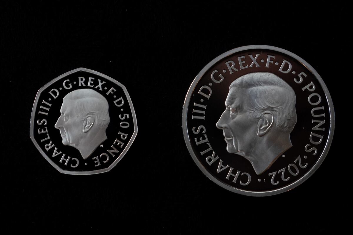El retrato de Carlos III que aparecerá en las monedas británicas (DPA).