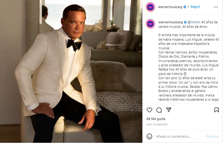 Instagram de Warner (Captura de pantalla)