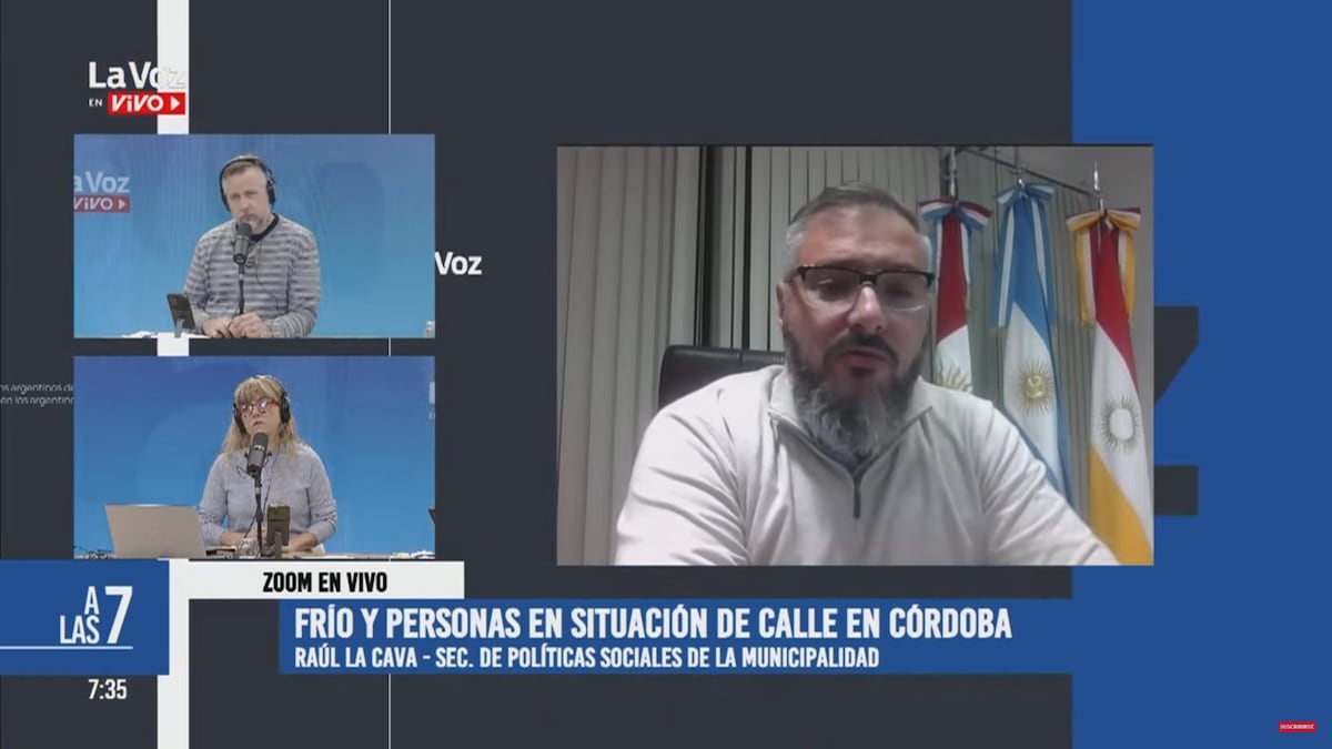 Raúl La Cava, secretario de Políticas Sociales, Inclusión y Convivencia del municipio, dialogando con La Voz en Vivo.