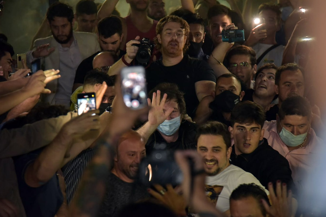 Javier Milei durante un Córdoba (Facundo Luque).