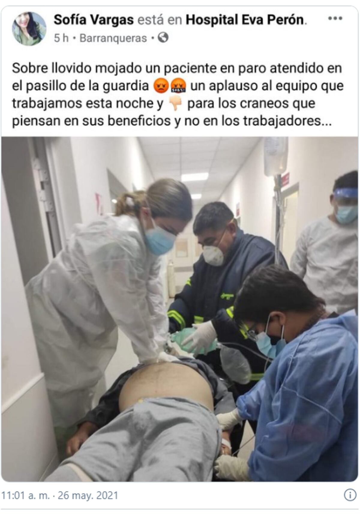 La imagen que se viralizó en las redes sociales.