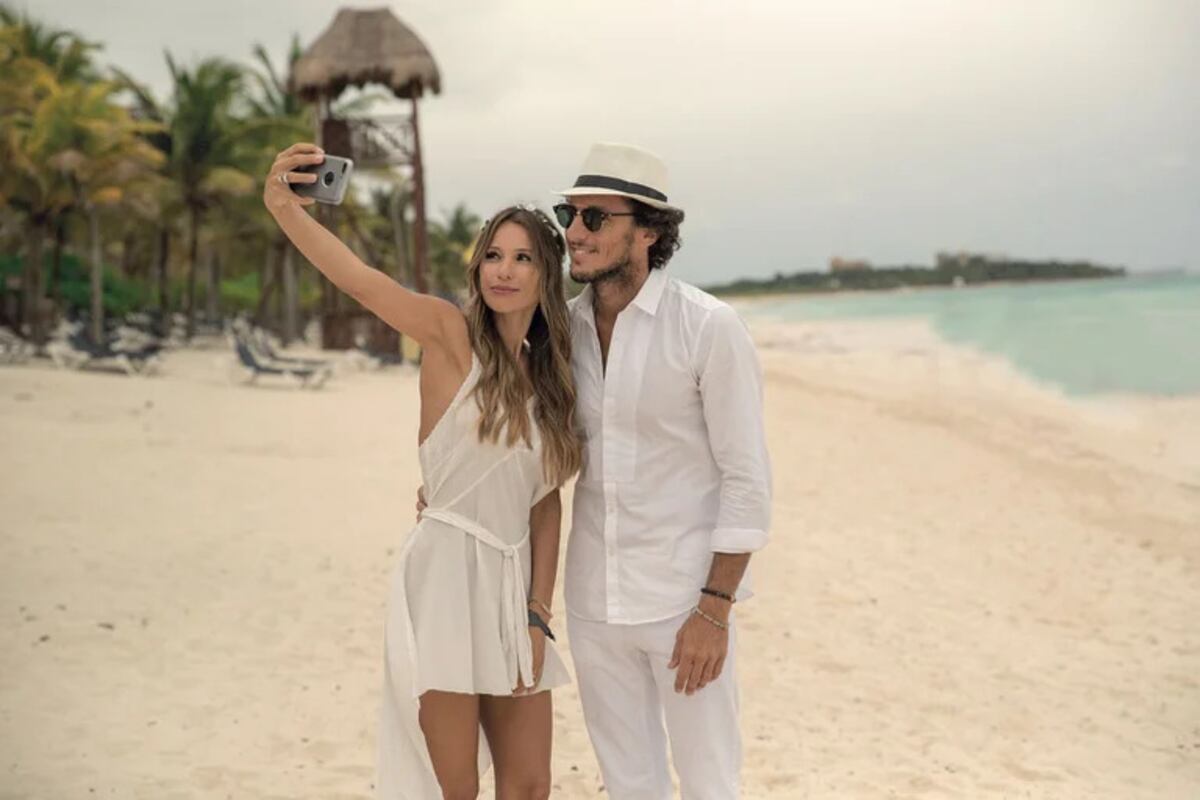 Pampita, celebrando su cumpleaños 40 en México.