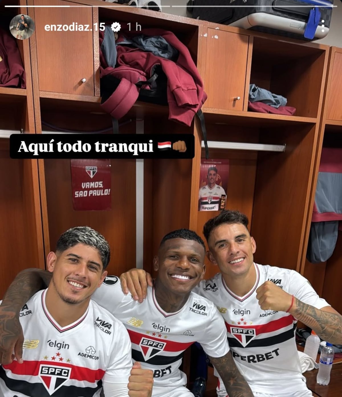 Enzo Díaz y su partido frente a Talleres.