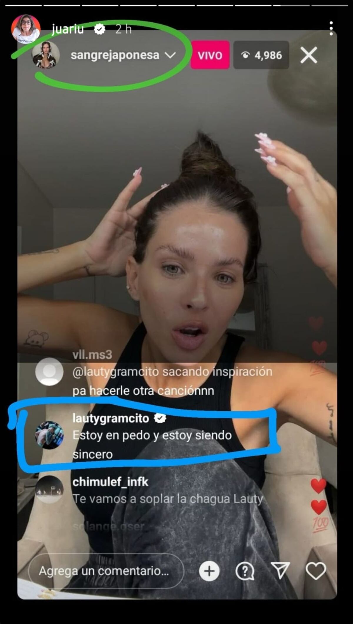 China Suárez y Lauty Gram en Instagram (Captura de pantalla)