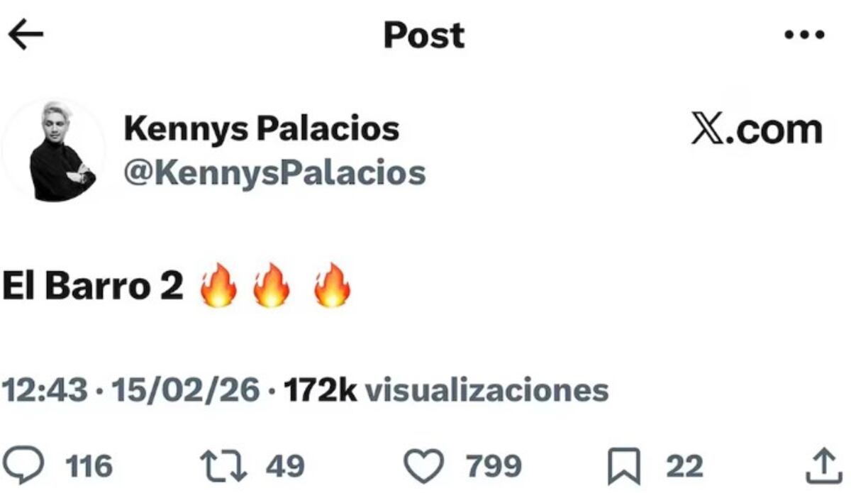 Kennys Palacios vía X.