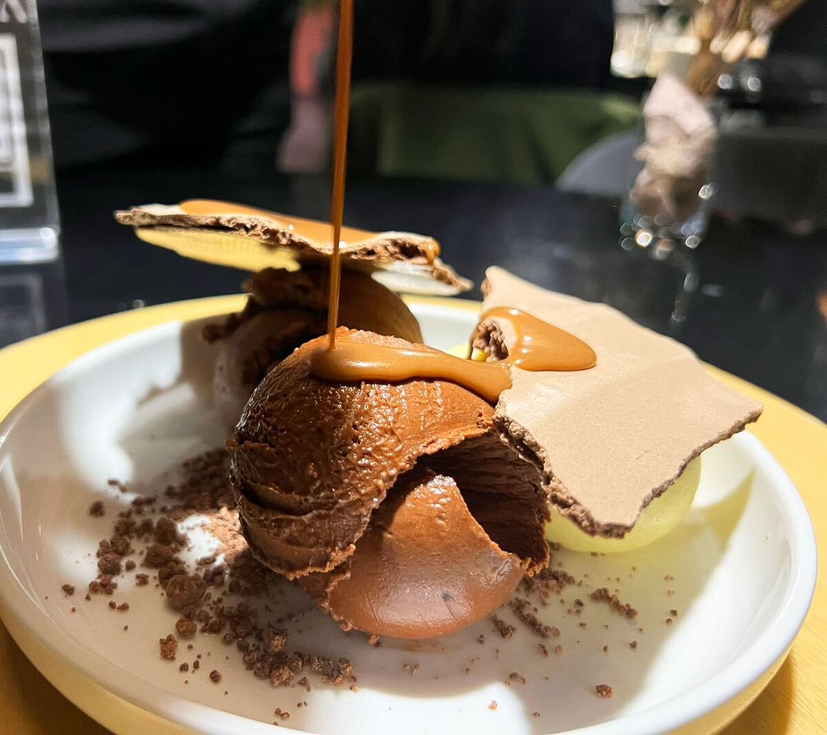 Postre en Mítica, restaurante cinco estrellas en zona norte de Córdoba.