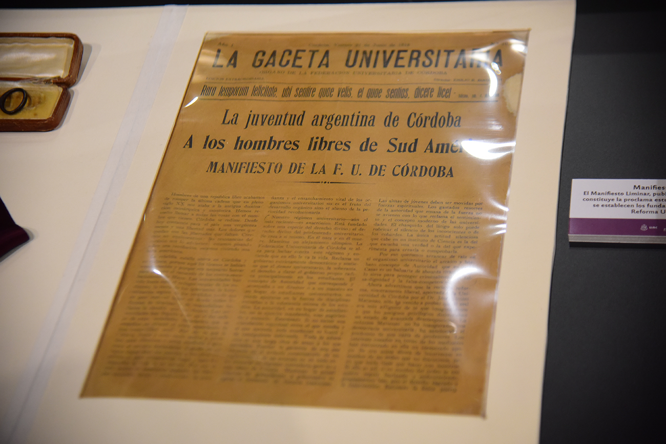 Manifiesto Liminar de la Reforma del 18. (Pedro Castillo / La Voz)