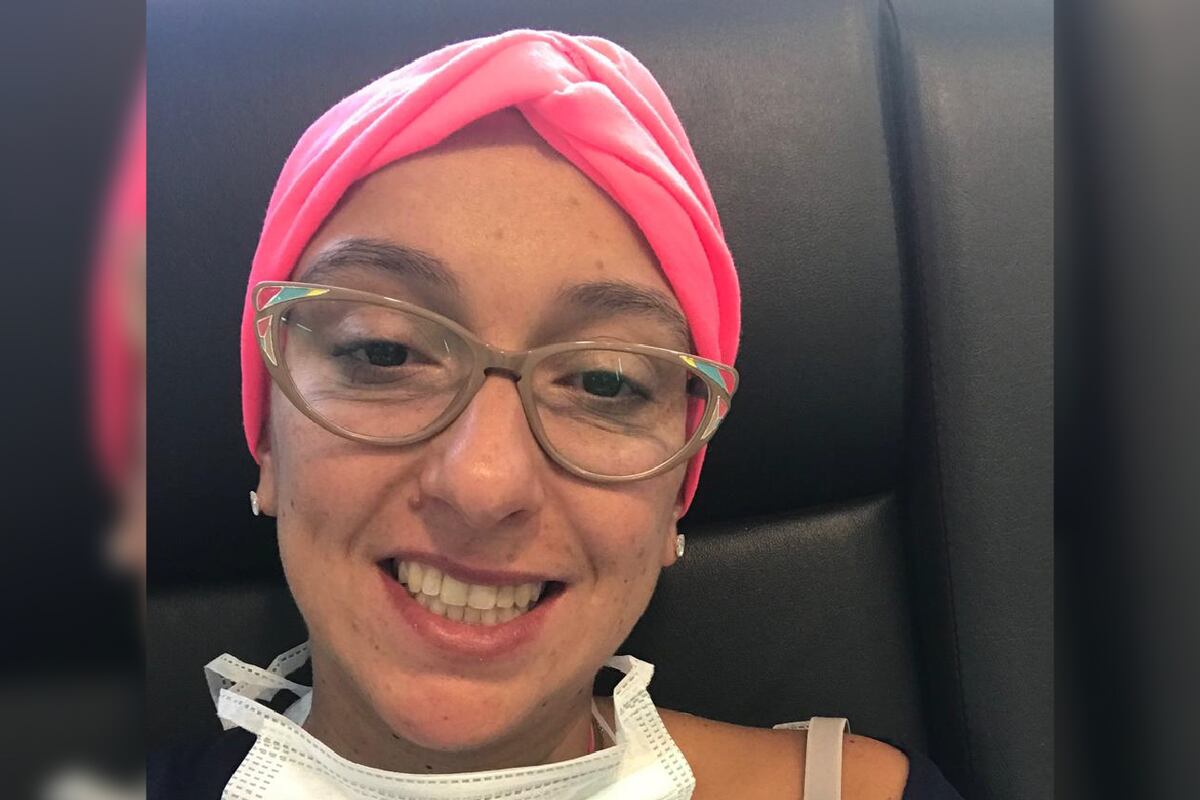 Natalia Ciapponi, en el proceso de las quimioterapias.