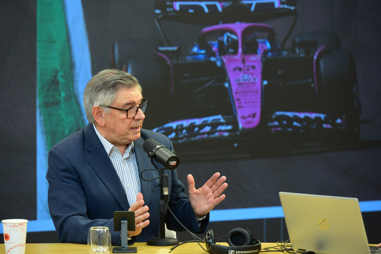 Fernando Tornello, relator de F1, en la mañana del Streaming de La Voz en Vivo. (Nicolás Bravo / La Voz)