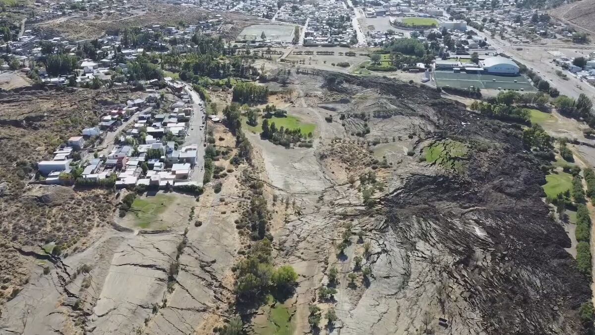 Comodoro Rivadavia declaró la emergencia geológica tras el deslizamiento. (Gentileza TN)