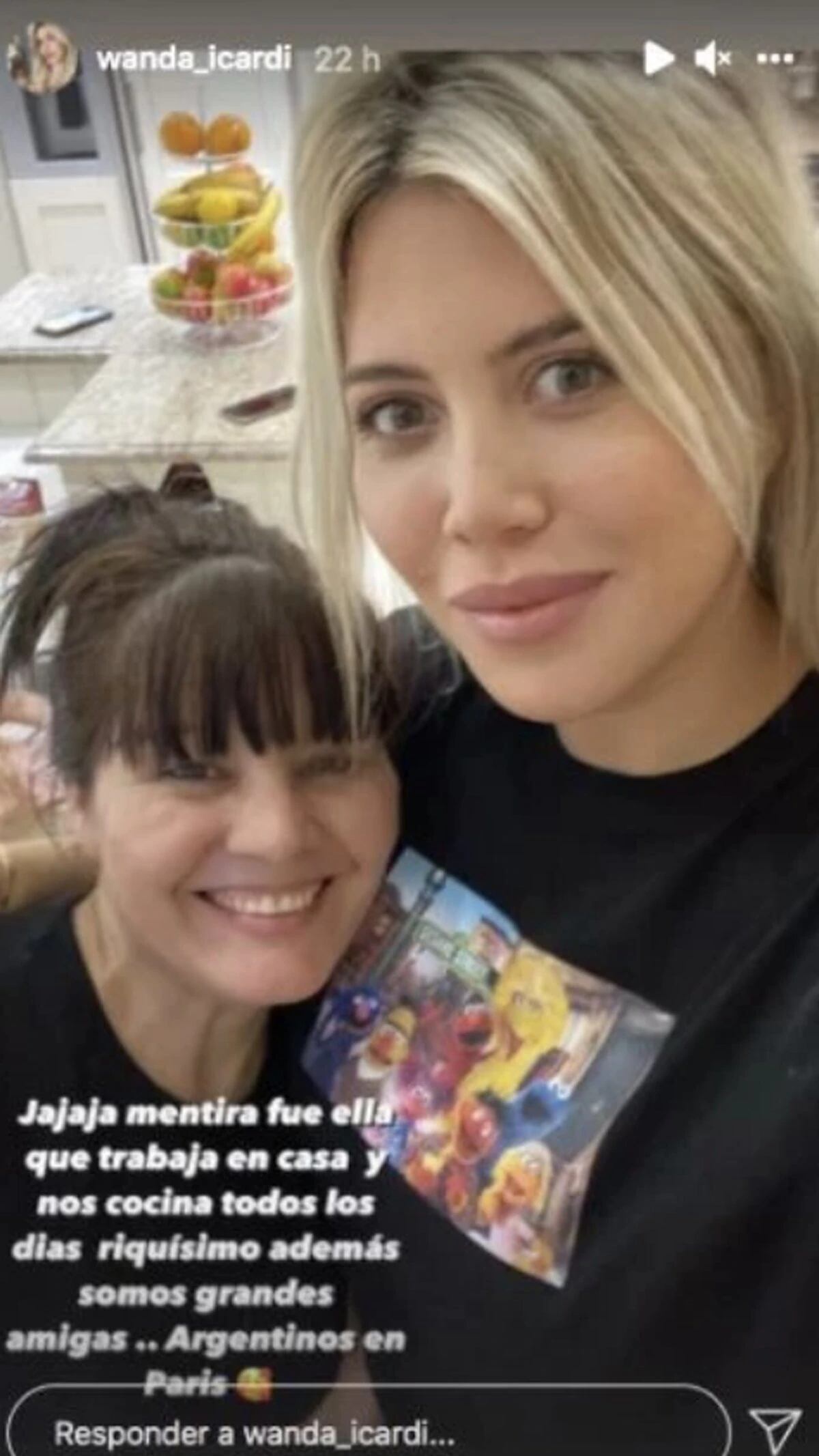 Wanda Nara presentó a su empleada doméstica en Instagram