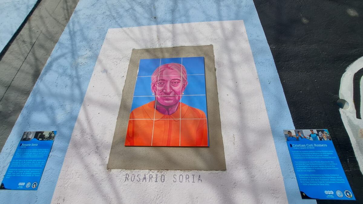 Murales en el estadio Gigante de Alberdi. (La Voz)