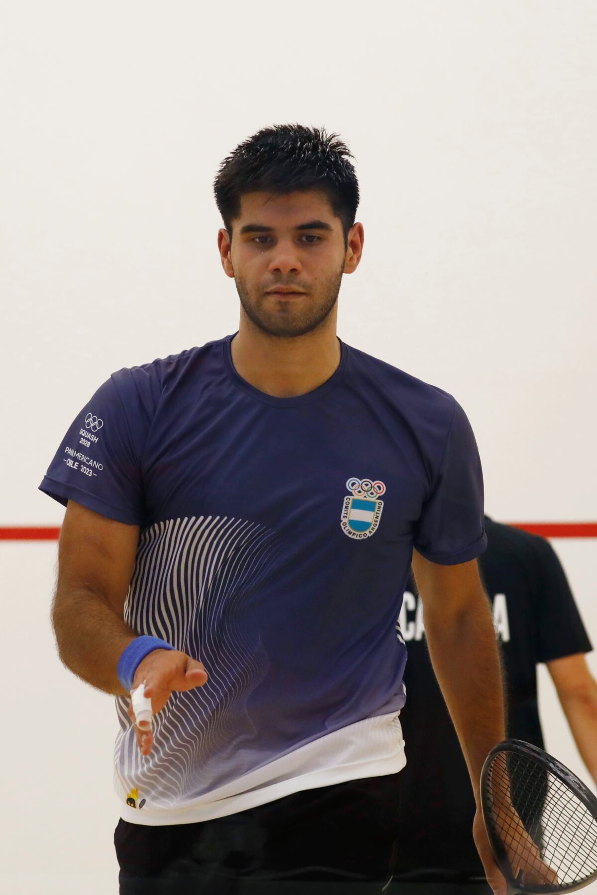 Jeremías Azaña en acción en su debut panamericano en Santiago 2023. (Nicolas Klein/Santiago 2023 vía Photosport)