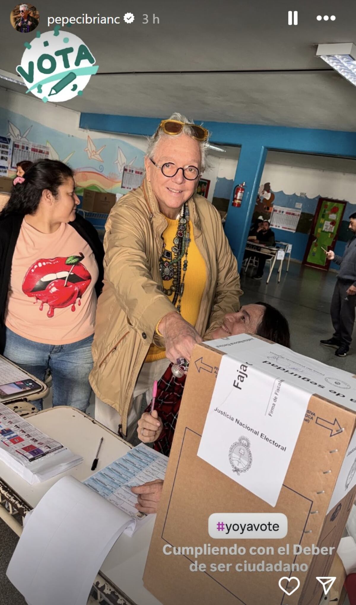 Elecciones 2025: Pepe Cibrián ya fue a votar (Captura de pantalla)