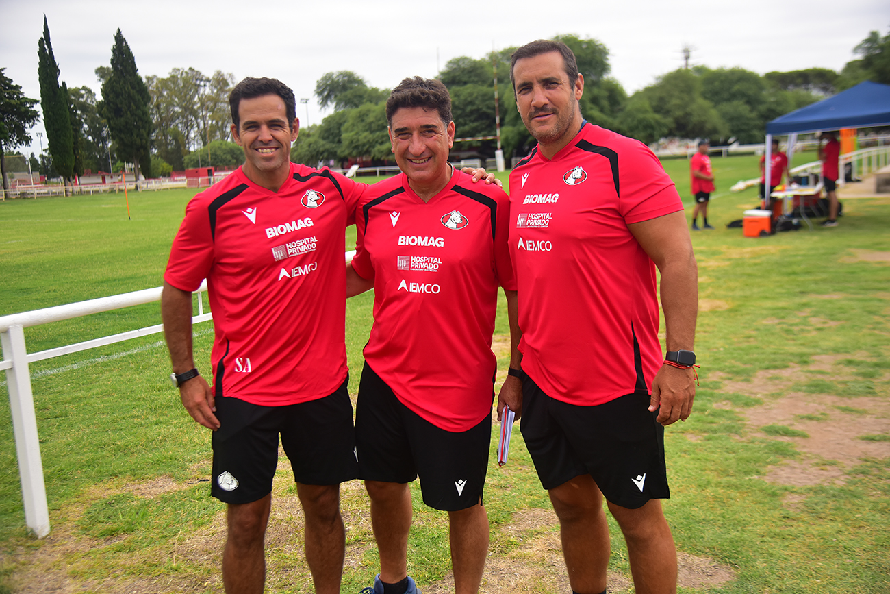 Staff de Dogos XV, de izquierda a derecha: Stéfano Ambrosio, Diego Ghiglione y Galo Álvarez Quiñones. (Pedro Castillo / La Voz)