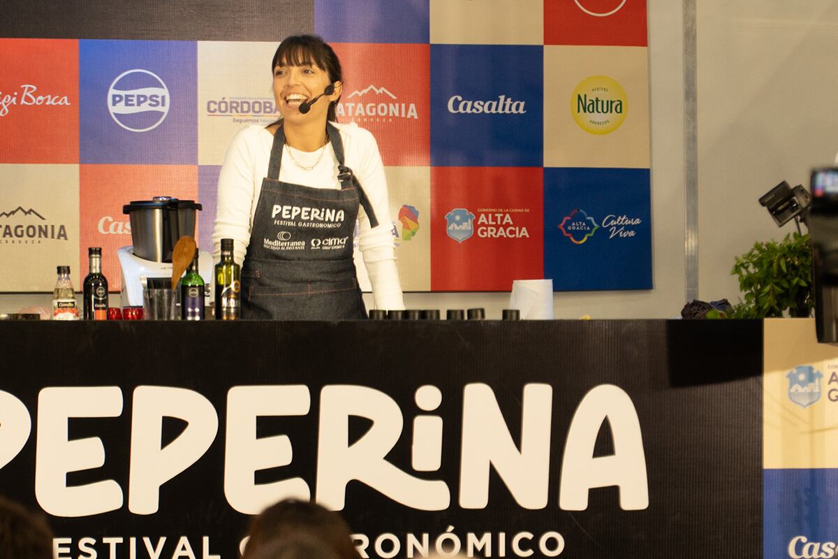 Festival Peperina 2025. Clase magistral de Felicitas Pizarro en el festival gastronómico de Alta Gracia, Córdoba. (La Voz)