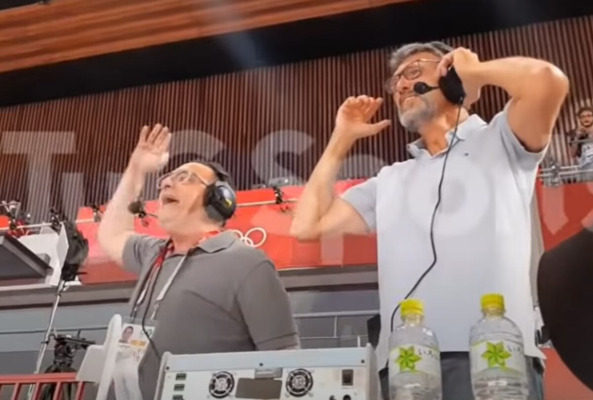 José Montesano y Hugo Conte, expertos en voley.