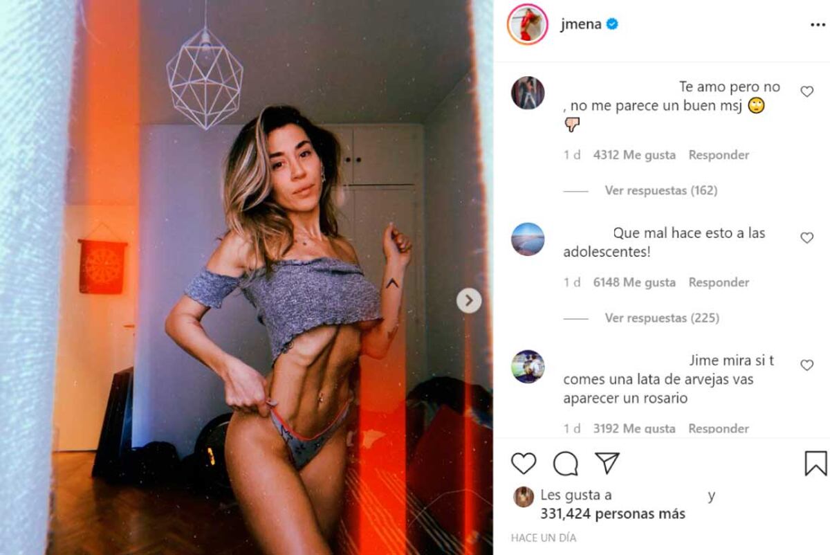 La imagen que desató la polémica (Instagram Jimena Barón)